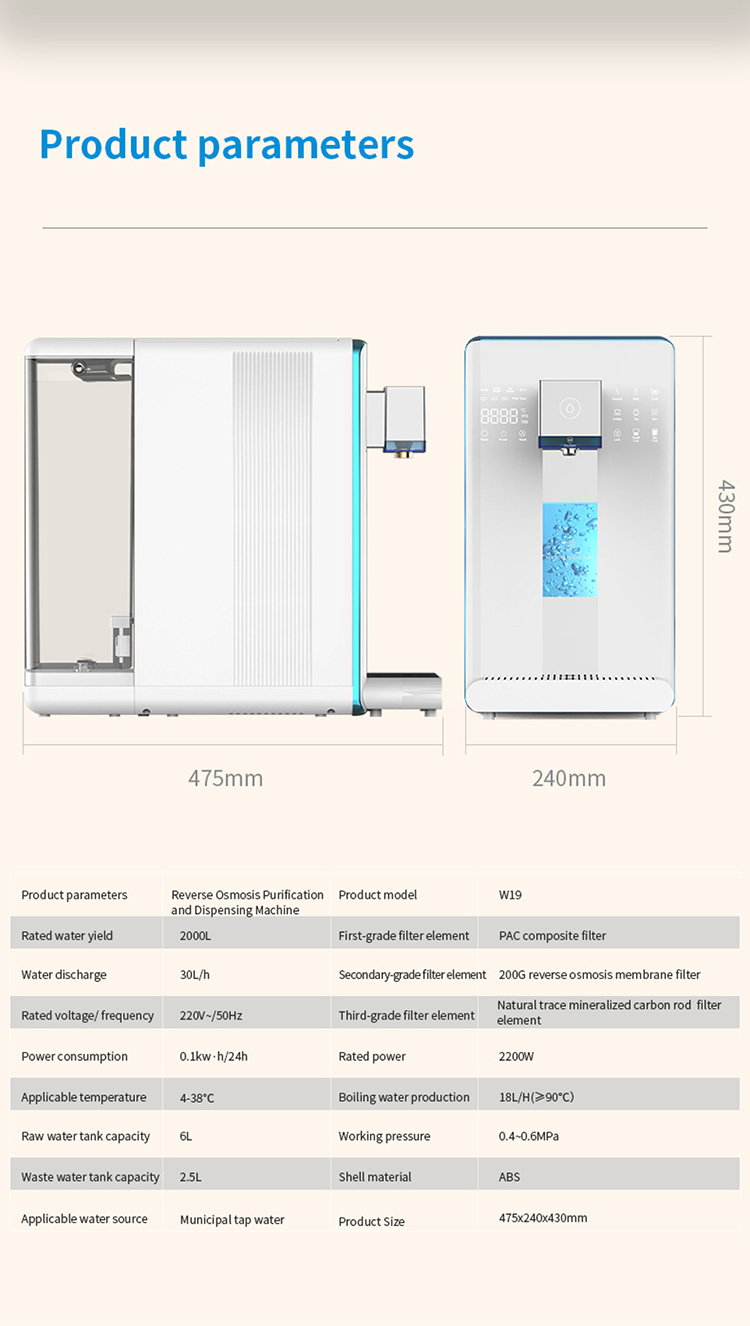 Purificador de agua de hidrógeno de fácil instalación