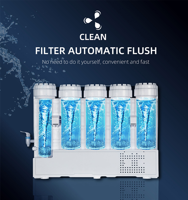 descarga automática del filtro de agua