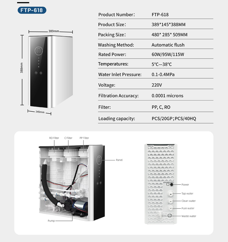 Purificador de agua de bajo mantenimiento